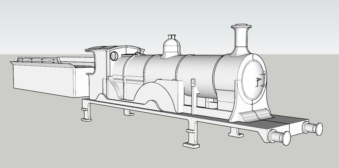 (image for) LSWR Drummond T9 Class - E33 - 8w Tender
